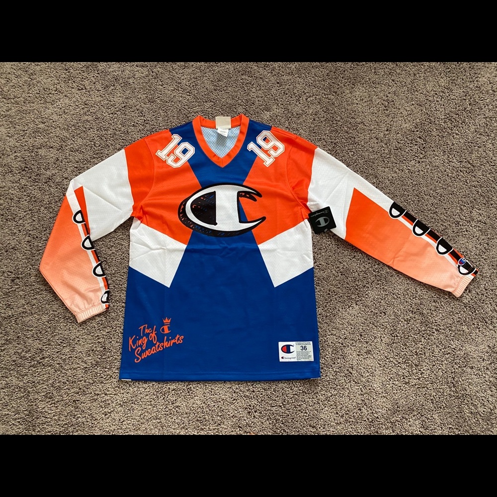 Champion King of the Sweatshirts Vintage Hockey Jersey Men's Size 2XL New Retro
